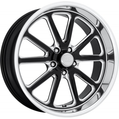 US Mag 1PC U117 RAMBLER GLOSS BLACK MILLED Wheel (17