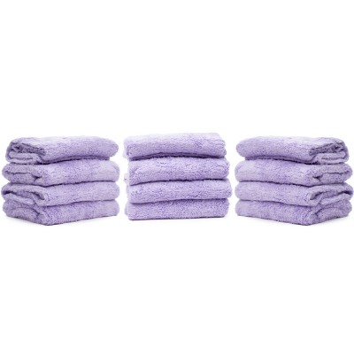 Vicrez Auto Care vac120 Super Soft Microfiber Dryer Towel (16" x 16"), Lavender, Pack of 12