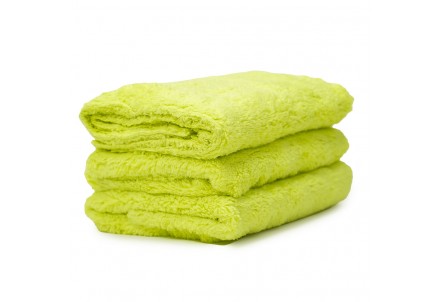Vicrez Auto Care vac120 Super Soft Microfiber Dryer Towel (16" x 16"), Lime Green, Pack of 3