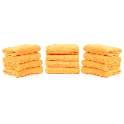 Vicrez Auto Care vac120 Super Soft Microfiber Dryer Towel (16" x 16"), Orange, Pack of 12