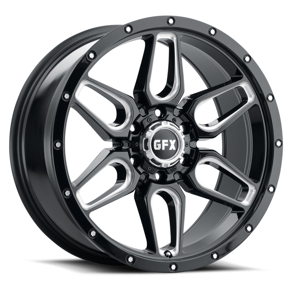 TR18 Gloss Black Milled Wheel 20" x 9" | Ford F-150 2021-2023