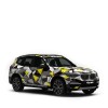 Vicrez Vinyl Car Wrap Film vzv10796 Yellow Brown Grey White Abstract Camo Pattern