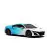 Vicrez Vinyl Car Wrap Film vzv10815 White To Blue Geometric Horizontal Gradient Pattern