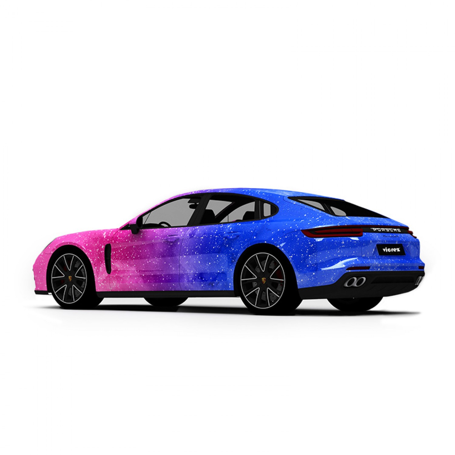 Vicrez Vinyl Car Wrap Film vzv10846 Pink To Blue Galaxy Horizontal Gradient  Pattern