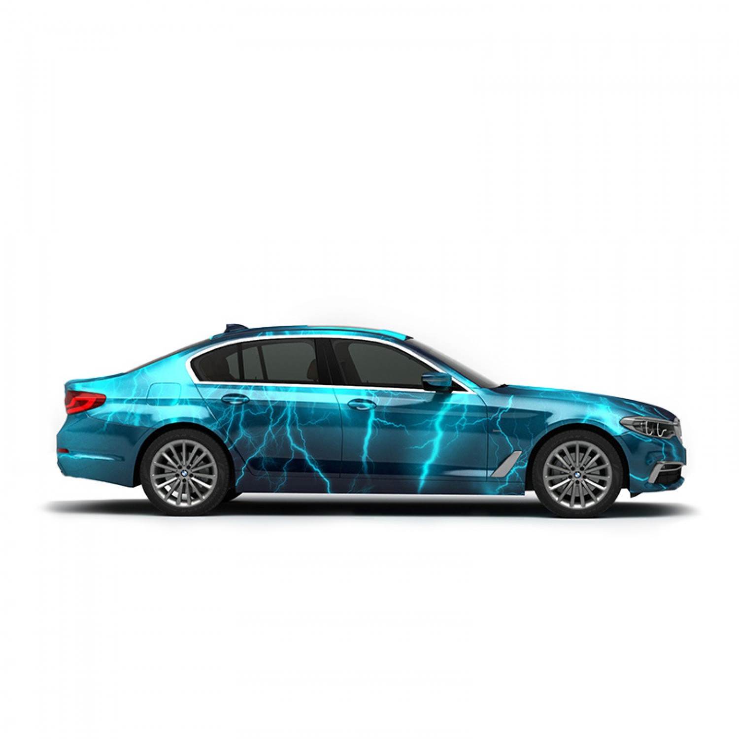 Vicrez Vinyl Car Wrap Film vzv10852 Blue Lightning Pattern