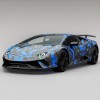 Vicrez Vinyl Car Wrap Film vzv10869 Blue Black Abstract Urban 