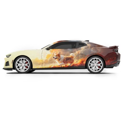 Vicrez Vinyl Car Wrap Filmvzv10920 Inferno Corgi