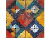 Vicrez Vinyl Decor vzv10957 Moroccan Tile Multi Color 5ft x 59ft (Full Roll)