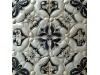 Vicrez Vinyl Decor vzv10962 Victorian Tile Cream and Black 5ft x 59ft (Full Roll)