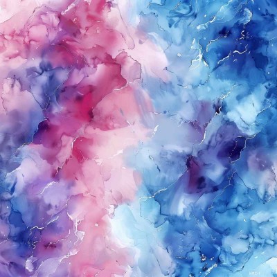 Vicrez Vinyl Decor vzv10990 Soft Watercolor Blue 5ft x 59ft (Full Roll)