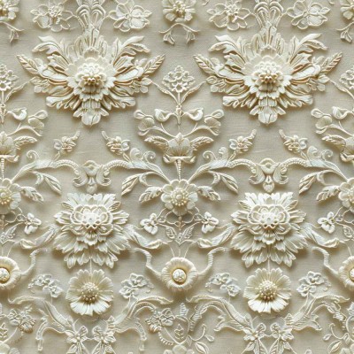 Vicrez Vinyl Decor vzv10995 Delicate Lace White 5ft x 59ft (Full Roll)