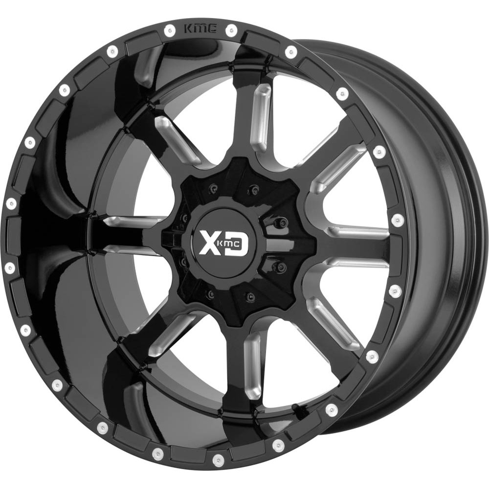 XD XD838 MAMMOTH Gloss Black Milled Wheel (22