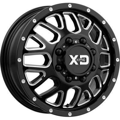 XD XD843 GRENADE DUALLY Gloss Black Milled - Front Wheel (17