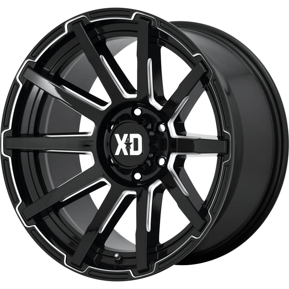 XD XD847 OUTBREAK Gloss Black Milled Wheel 20" x 9" | Ford F-150 2021-2023