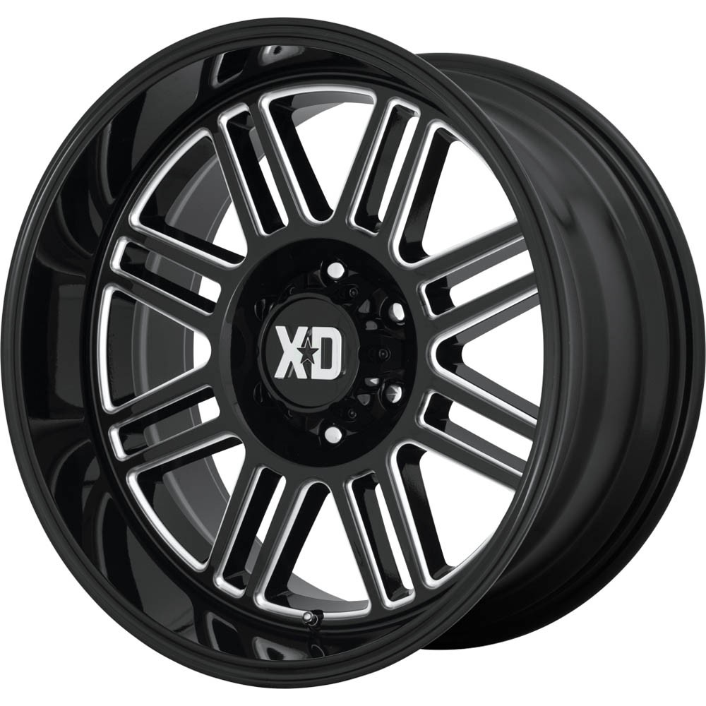 XD XD850 CAGE Gloss Black Milled Wheel 20" x 9" | Ford F-150 2021-2023