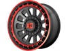 XD XD856 OMEGA Satin Black Machined Lip With Red Tint Wheel (20