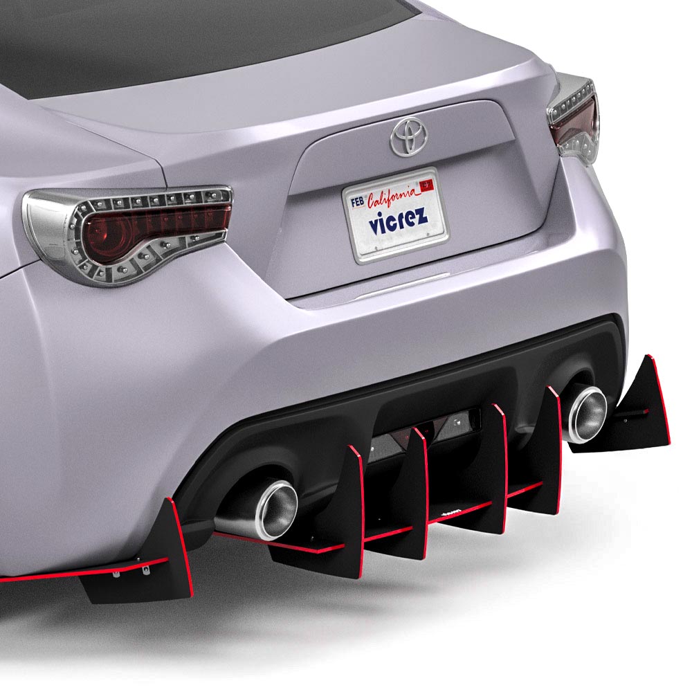 Vicrez Genali VR2 Rear Diffuser vz102642 | BRZ/FRS/86 2013-2022